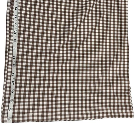 Nasty Gal Brown and White Check Ultra Wide Leg Trousers - Picture 7 of 8